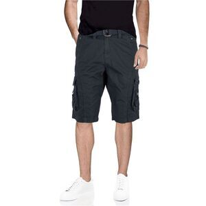 XRAY Mens Belted Snap Detail Casual Cargo Shorts, Blue, NWT
